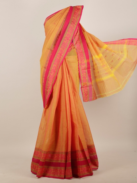 

Pothys Orange & Yellow Pure Cotton Saree