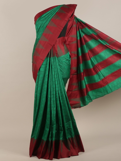 

Pothys Green & Red Floral Art Silk Saree