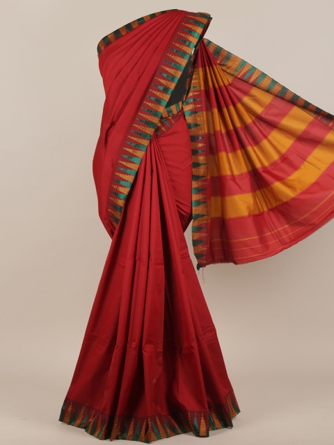 

Pothys Red & Green Art Silk Saree