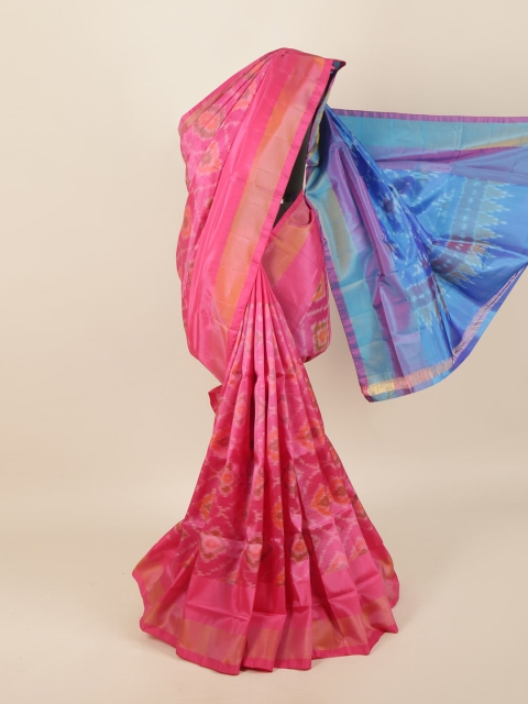 

Pothys Pink & Blue Pure Silk Saree