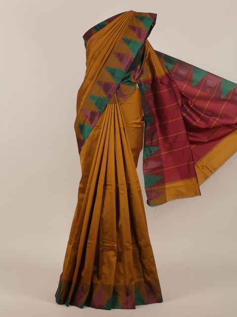 

Pothys Mustard Yellow & Green Art Silk Saree