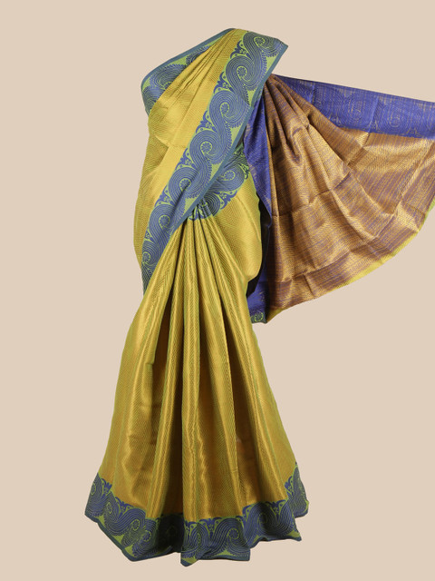 

Pothys Green & Blue Woven Design Saree
