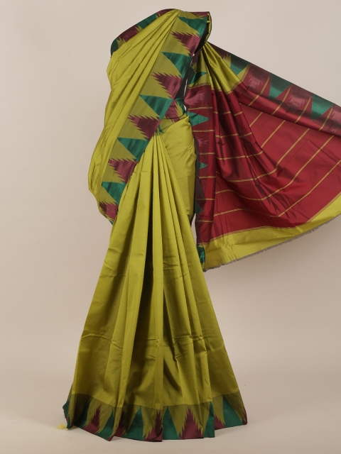 

Pothys Green & Brown Art Silk Saree