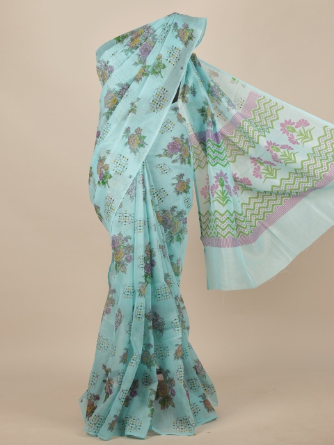 

Pothys Blue & Purple Floral Saree