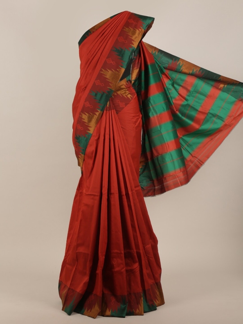 

Pothys Orange & Green Art Silk Saree