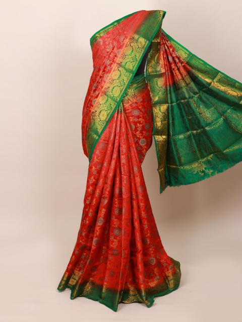 

Pothys Red & Green Woven Design Zari Art Silk Saree