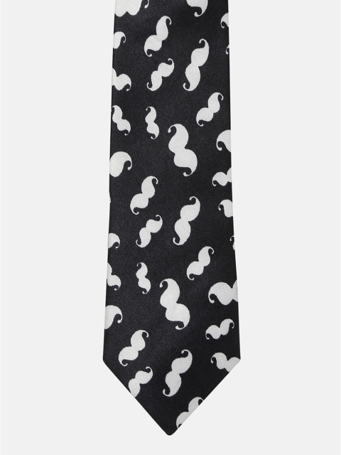 

NEO NATIVES Boys Black & White Printed Skinny Tie