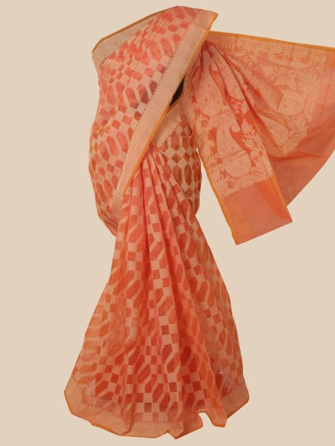 

Pothys Orange Cotton Saree