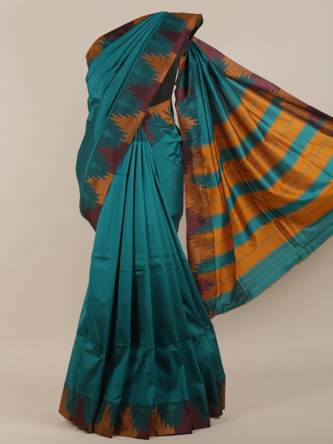 

Pothys Teal Green & Maroon Art Silk Saree
