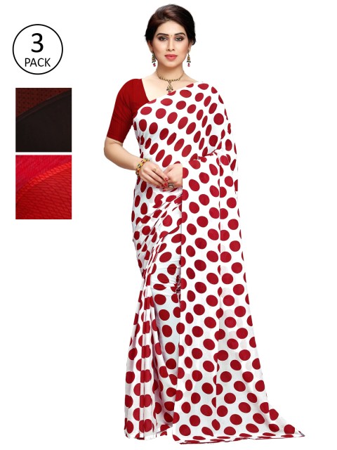 

KALINI Pack of 3 Printed Saree, Multi
