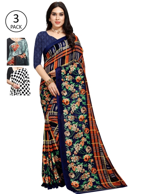 KALINI White & Black Saree
