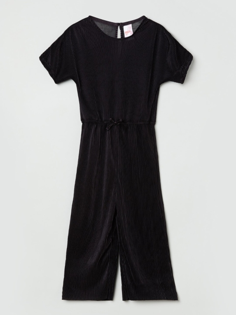 max Girls Black Basic Jumpsuit