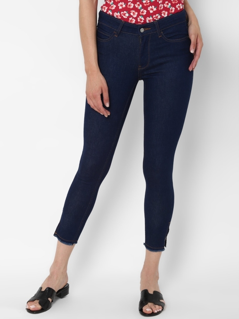 

Allen Solly Woman Navy Blue Solid Jeggings