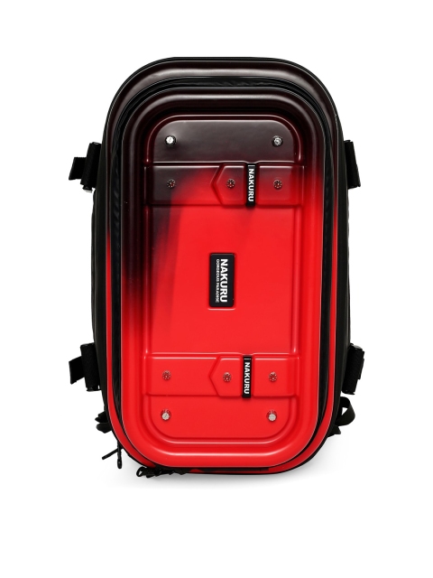 

NAKURU Unisex Red & Black Colourblocked Backpack with Compression Straps