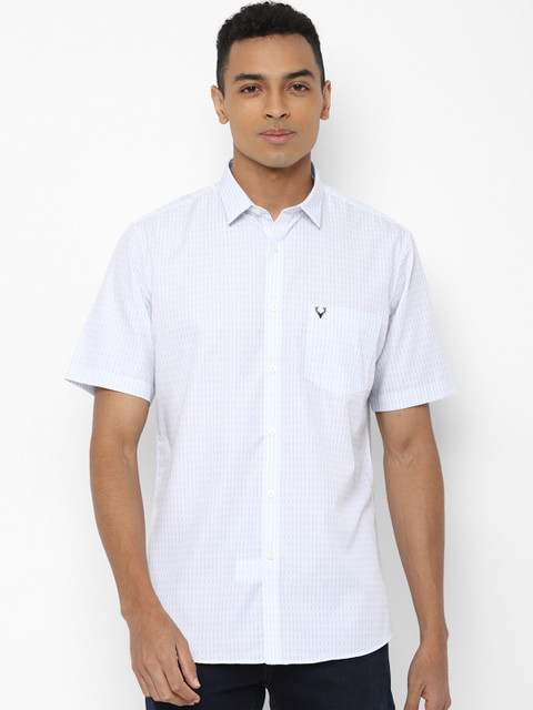 

Allen Solly Men White Slim Fit Printed Casual Shirt