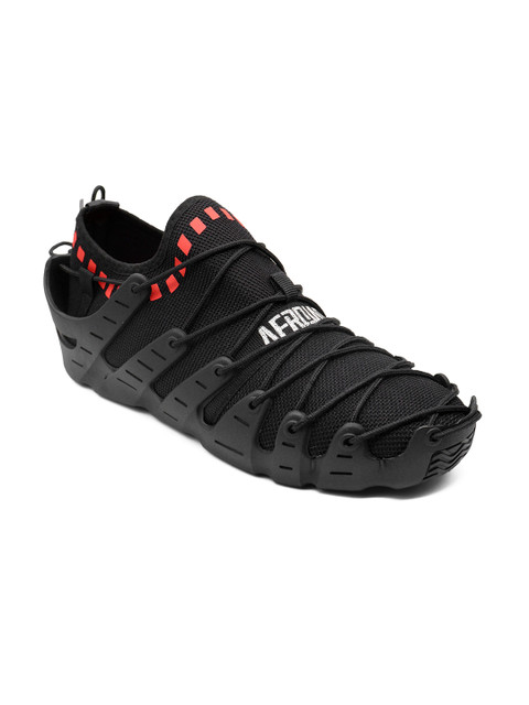 

AfroJack Men Black Mesh Running Non-Marking Shoes