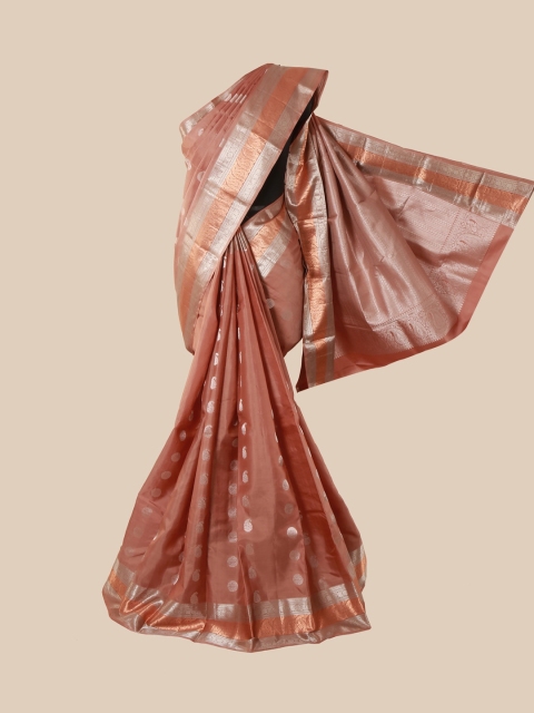

Pothys Nude-Coloured Woven Design Pure Silk Kanjeevaram Saree