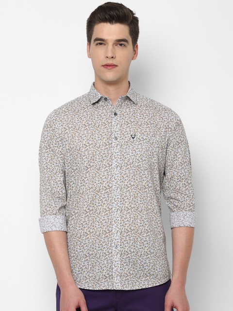 

Allen Solly Men Grey Slim Fit Floral Printed Casual Shirt
