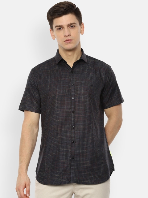 

V Dot Men Grey Slim Fit Casual Shirt
