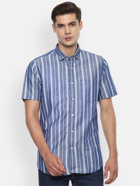 

Van Heusen Sport Men Blue Slim Fit Multi Stripes Striped Casual Shirt