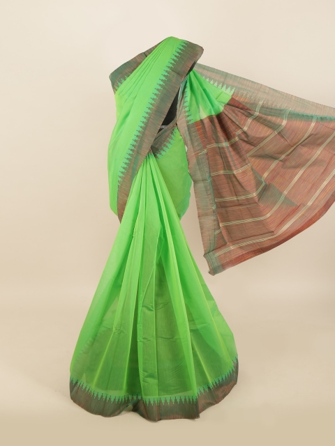 

Pothys Green & Brown Silk Cotton Saree