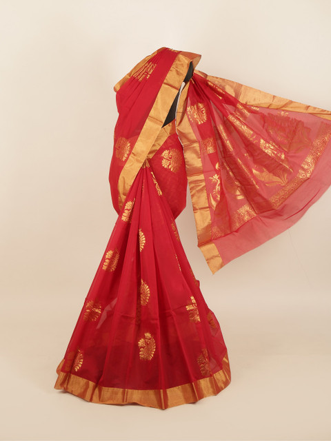 

Pothys Red & Golden Woven Design Saree