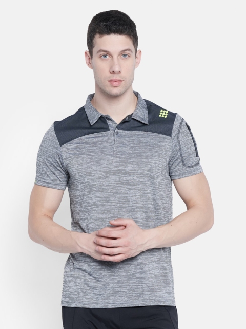 

rock it Men Grey Polo Collar T-shirt
