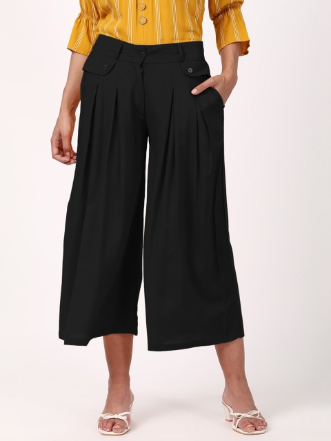 

V2 Value & Variety Women Black Knitted Palazzos