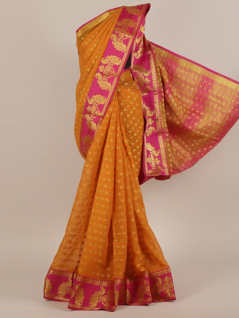 

Pothys Women Orange Cotton Blend Saree