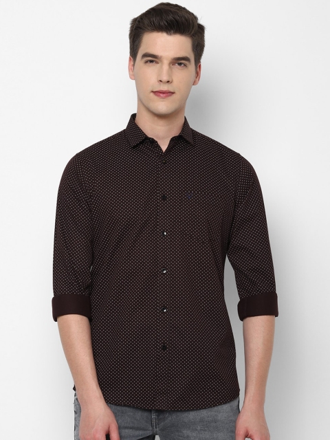 

Allen Solly Men Brown Slim Fit Printed Casual Shirt