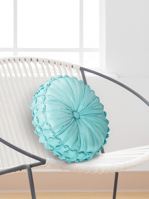 

HomeTown Blue Solid Round Floor Cushion