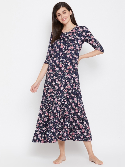 

Clovia Blue Printed Nightdress