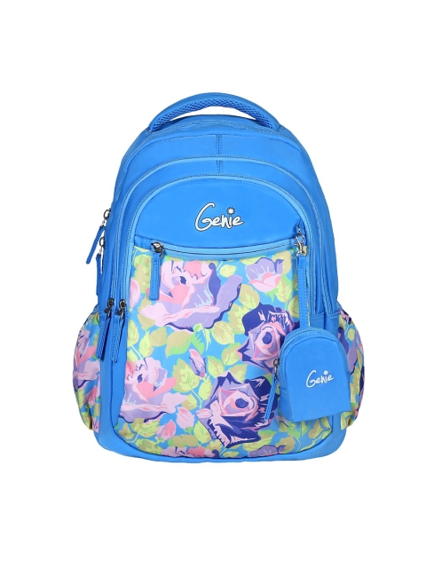 

Genie Girls Blue & Yellow Printed Backpack