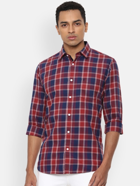 

Van Heusen Sport Men Red Slim Fit Checked Casual Shirt