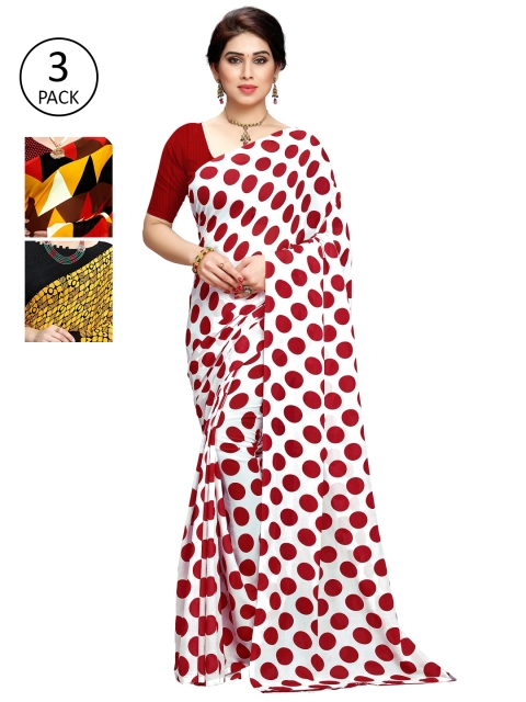 

KALINI Multicoloured Pack of 3 Saree, Multi
