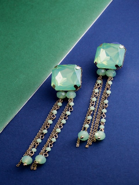

Priyaasi Sea Green Contemporary Studs Earrings