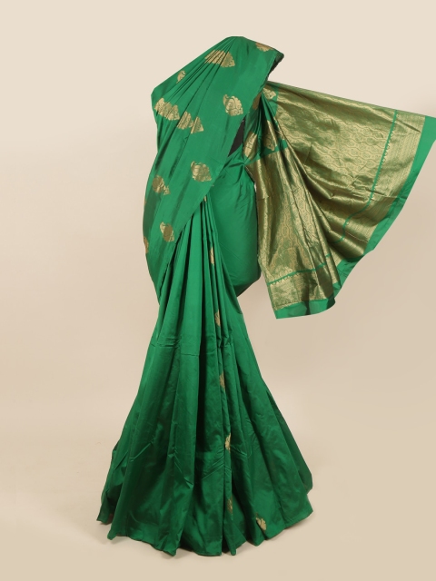 

Pothys Green & Golden Ethnic Motifs Saree
