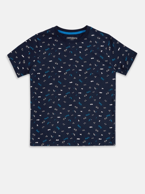 

Pantaloons Junior Boys Blue Printed T-shirt