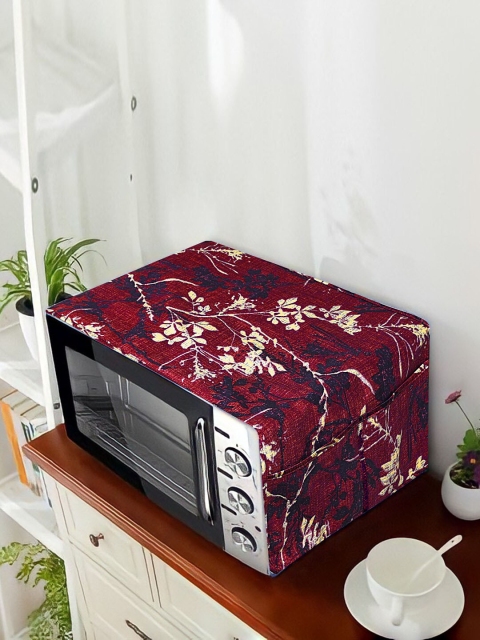 

Cortina Set Of 4 Maroon Printed Appliance Covers