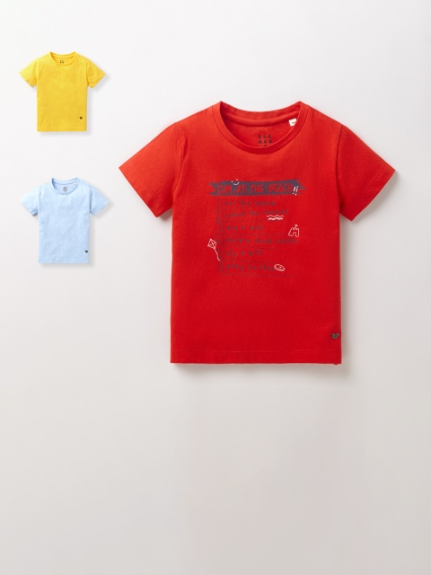 

Ed-a-Mamma Boys Yellow 3 Printed T-shirt