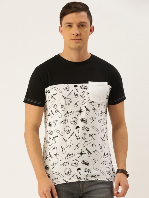 

Difference of Opinion Men Black & White Printed T-shirt