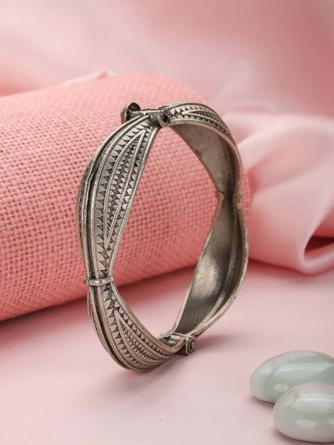 

Priyaasi Women Silver-Plated Handcrafted Kada Bracelet