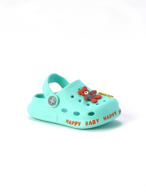 

Lil Lollipop Unisex Kids Sea Green & Red Clogs Sandals
