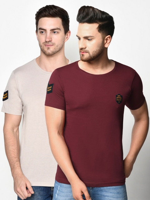 

ELEGANCE Men Multicoloured 2 Applique T-shirt, Multi