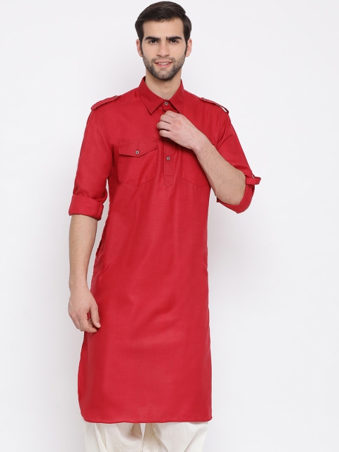 

VASTRAMAY Men Maroon Kurta