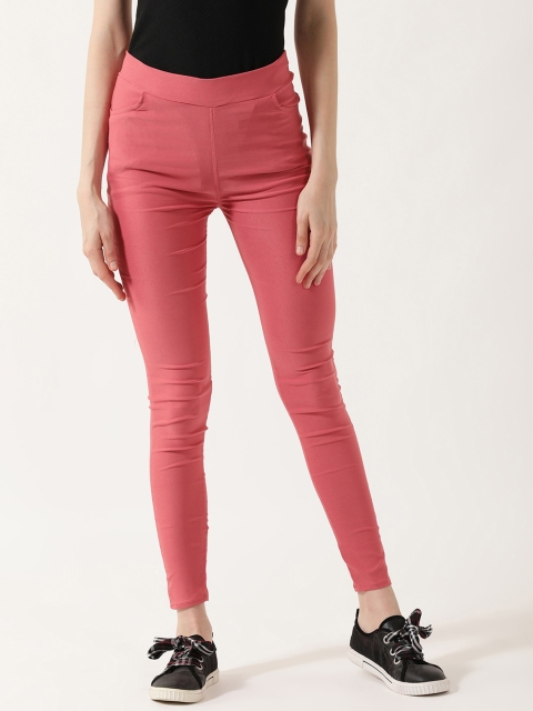 

V2 Value & Variety Women Red Solid Treggings