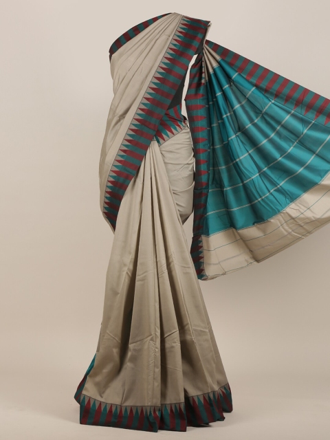 

Pothys Grey & Blue Art Silk Saree