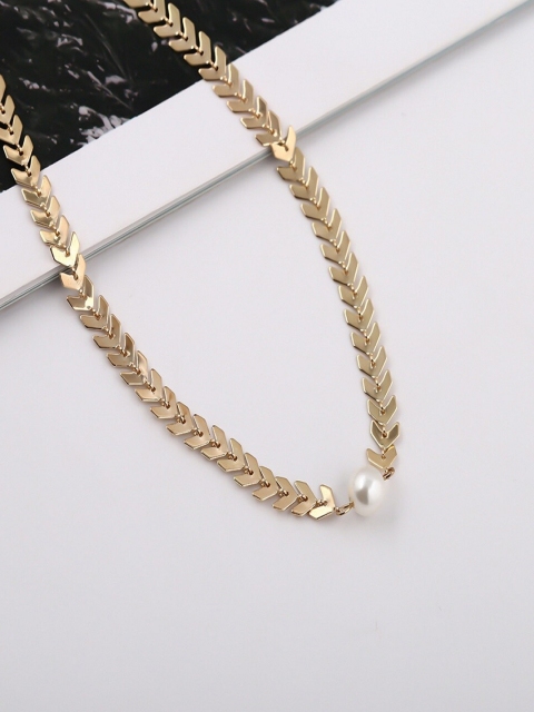 

AQUASTREET Gold-Toned Gold-Plated Choker Necklace