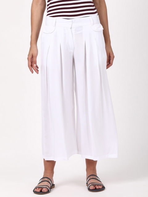 

V2 Value & Variety Women White Knitted Palazzos