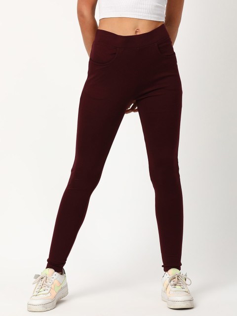 

V2 Value & Variety Women Burgundy Coloured Ankle-Length Jeggings